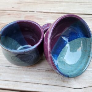 Purple & Blue Mug Bowl Set